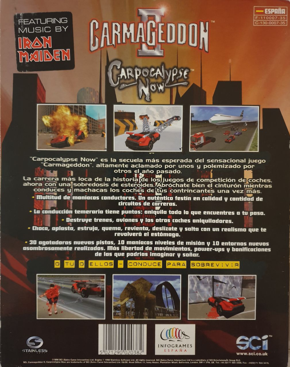 Carmageddon II Carpocalypse Now back cover