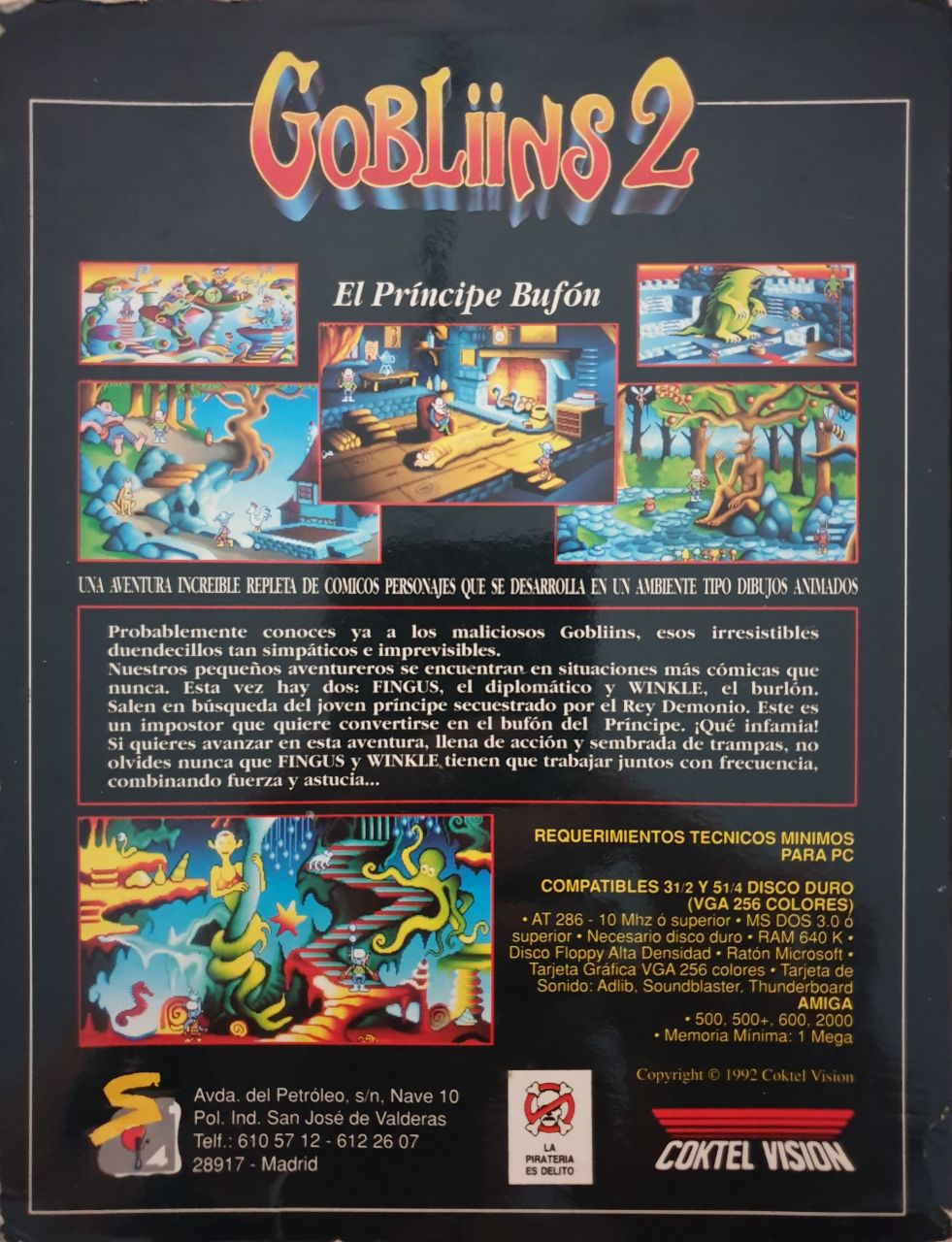 Gobliins 2: El Príncipe Bufón back cover