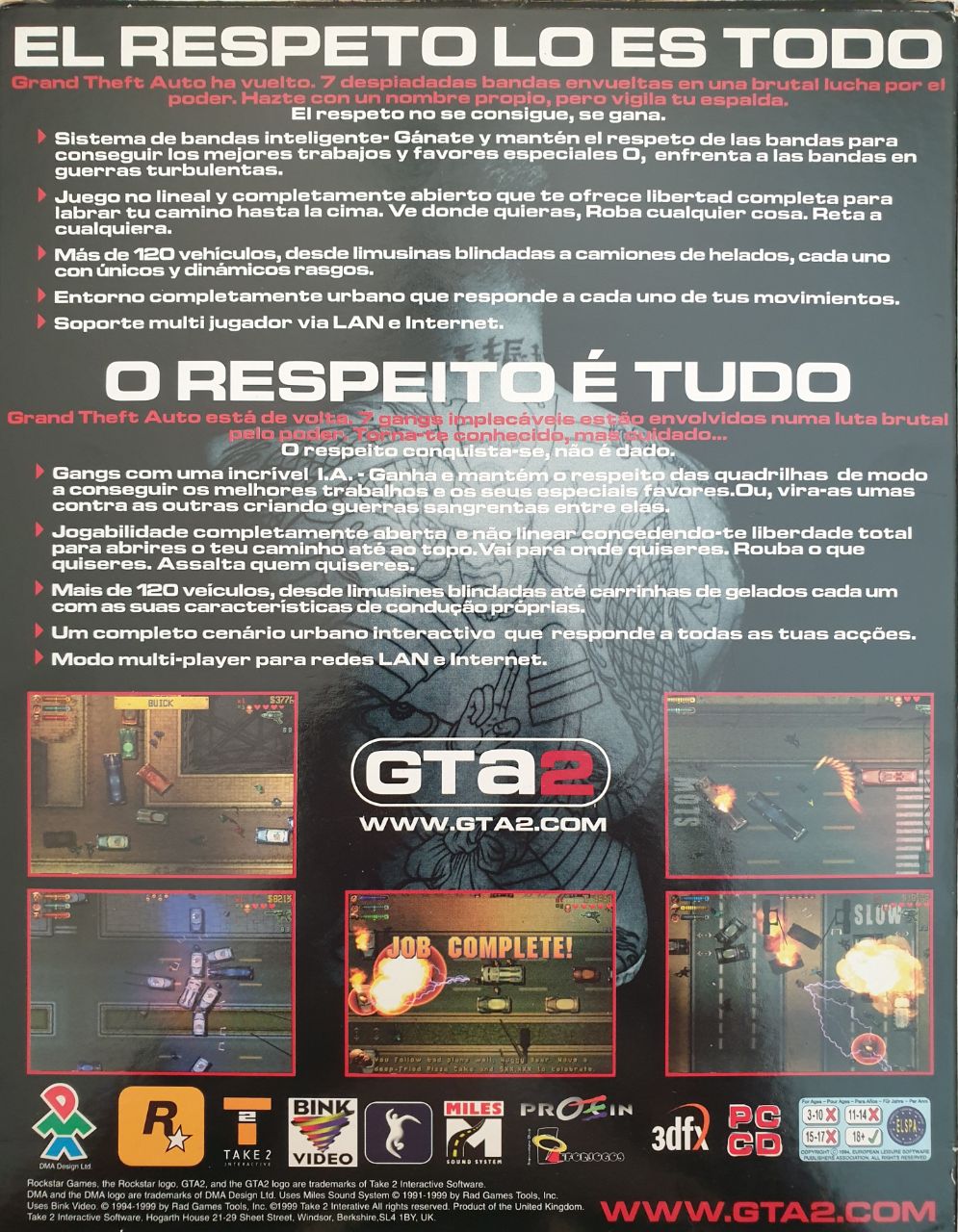 Grand Theft Auto 2 back cover