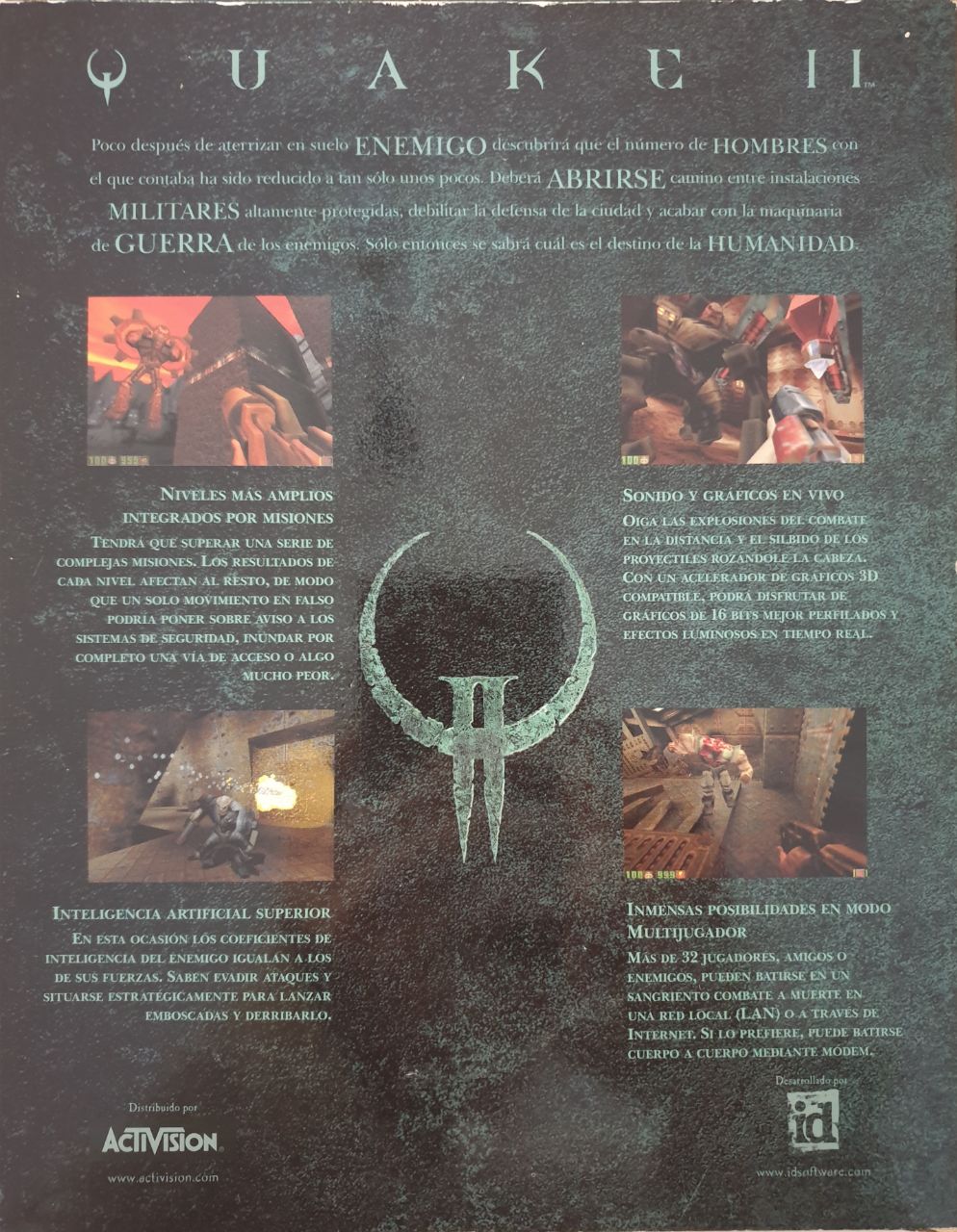 Quake II back cover