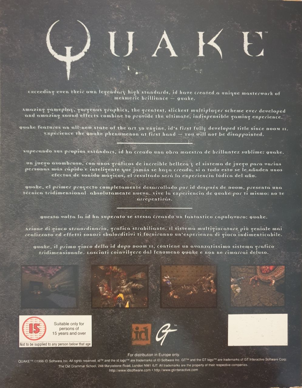 Quake back cover