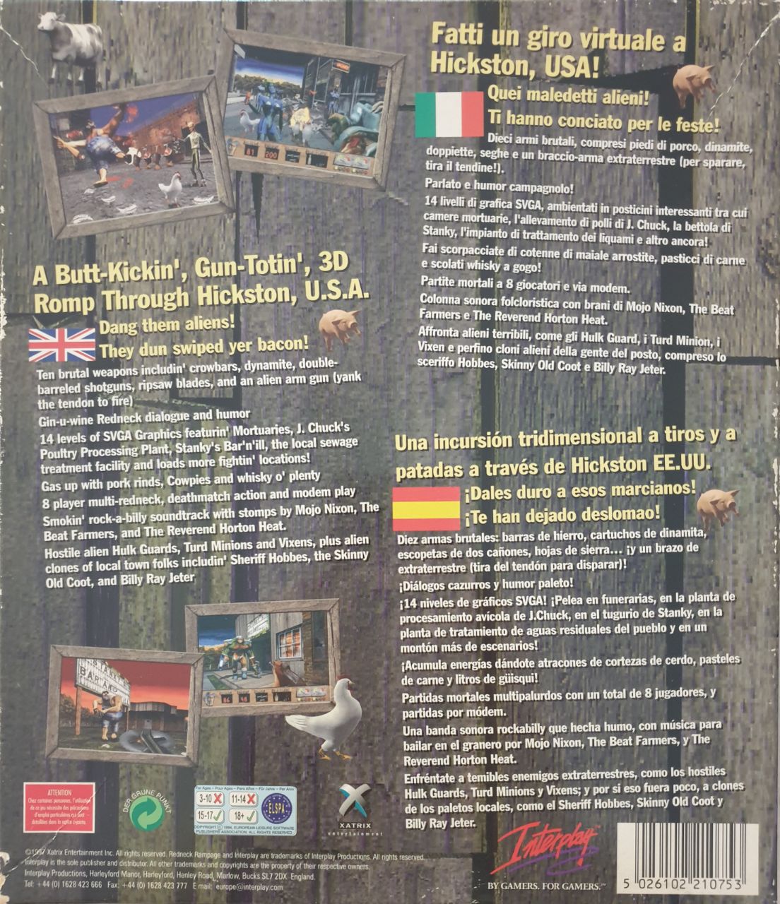 Redneck Rampage back cover