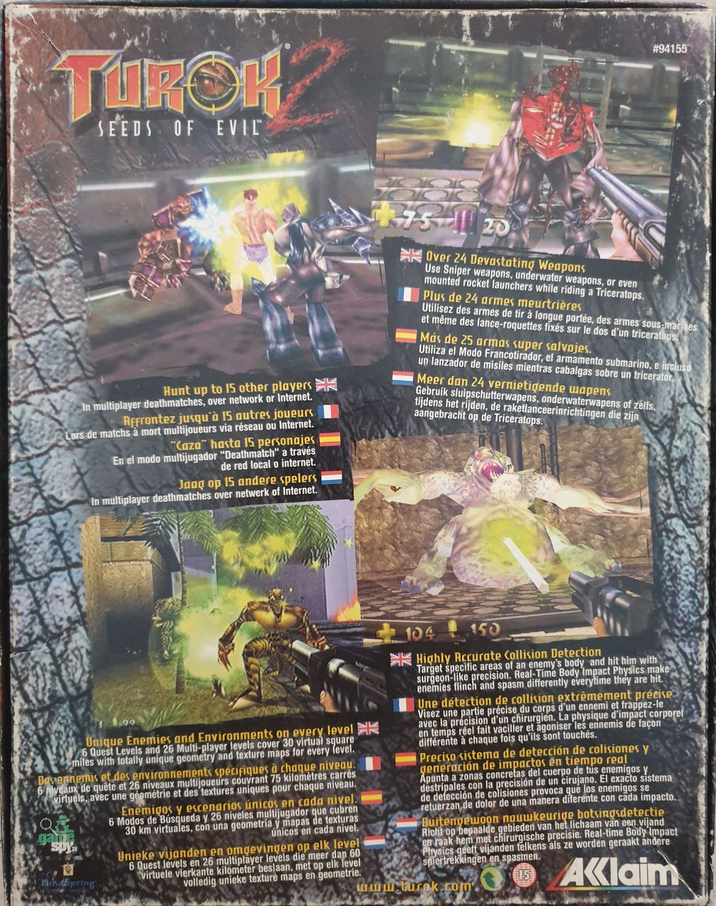 Turok 2: Seeds of Evil back cover